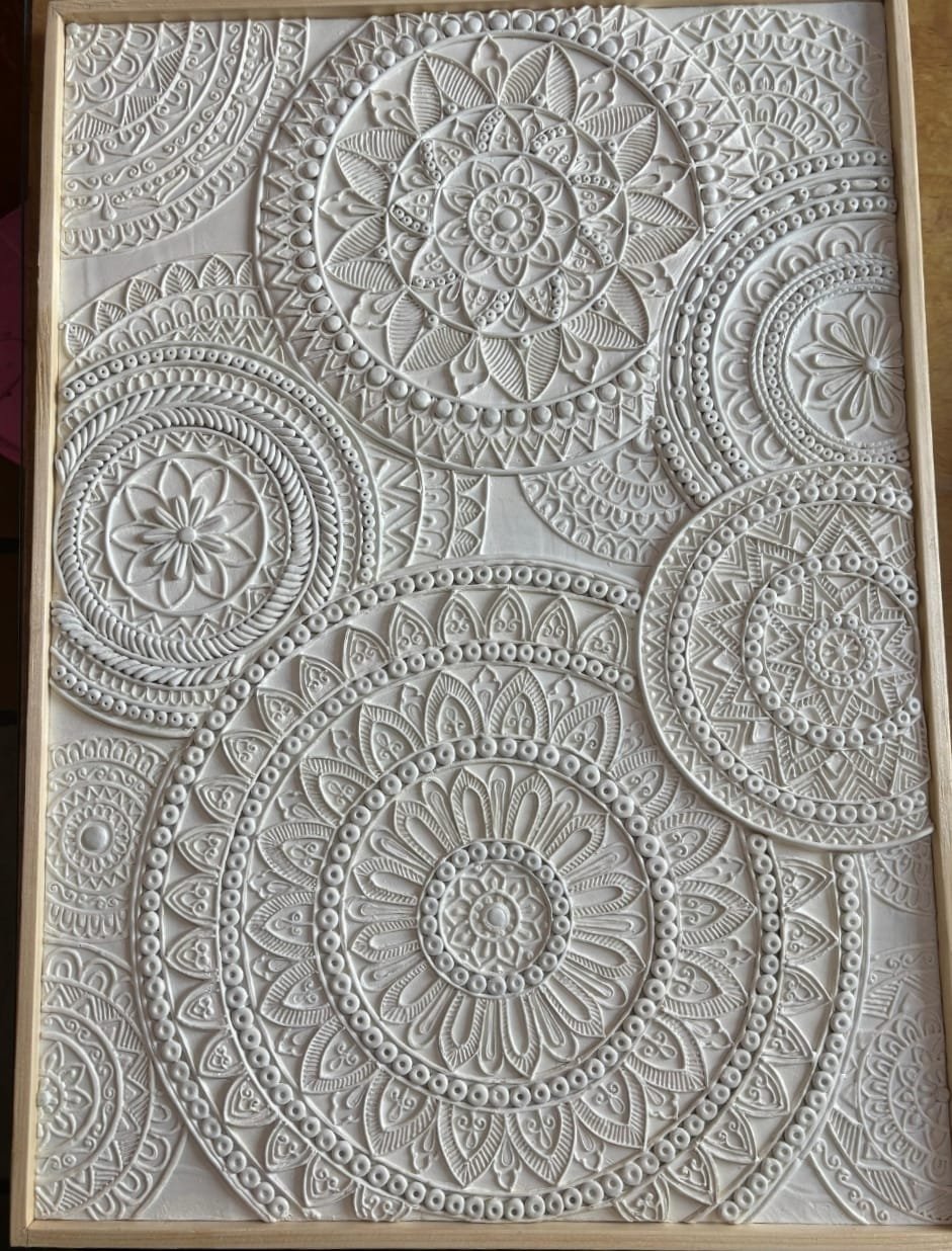 Handmade clay mandala