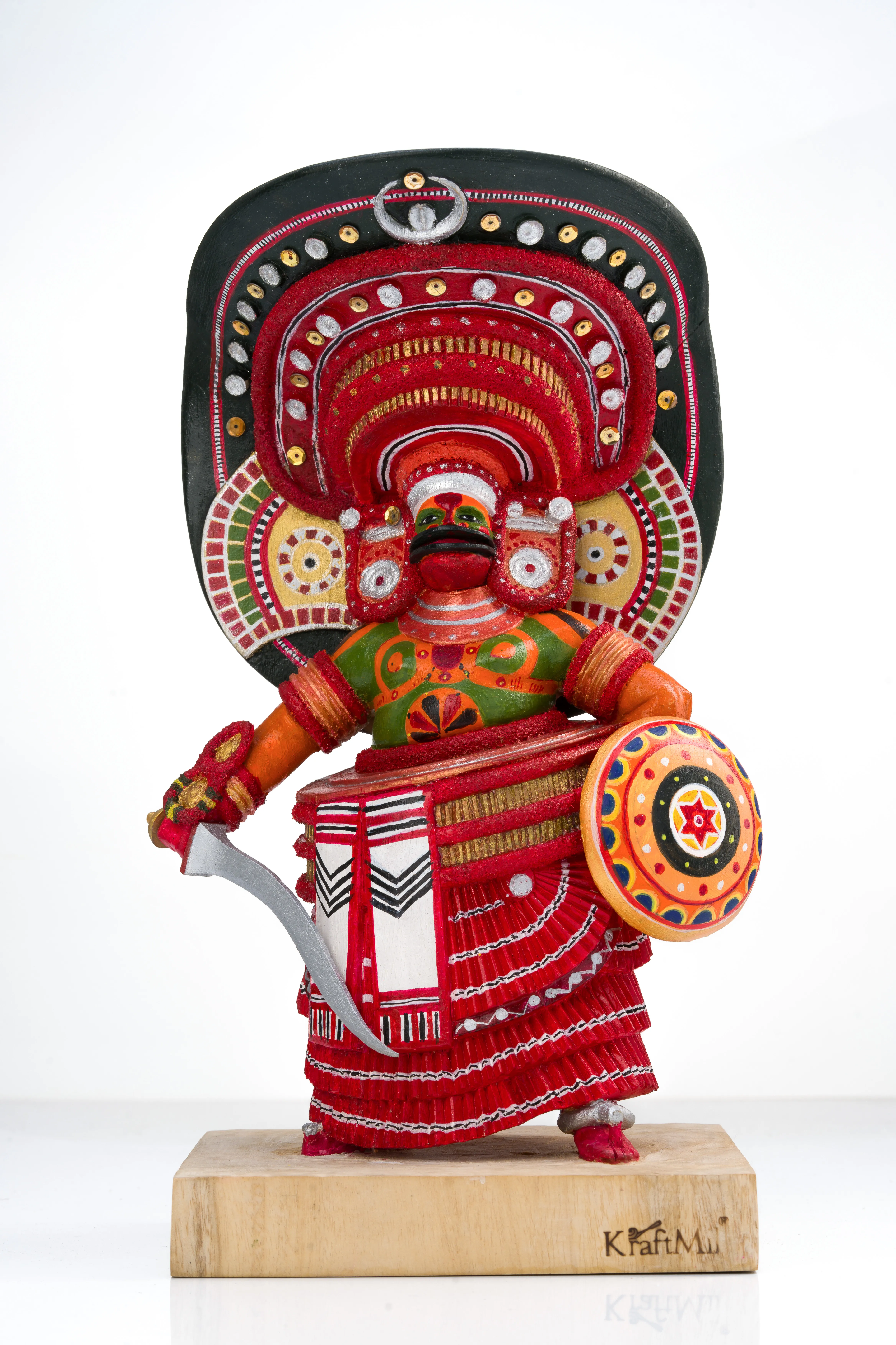 Theyyam Wooden Sculpture
