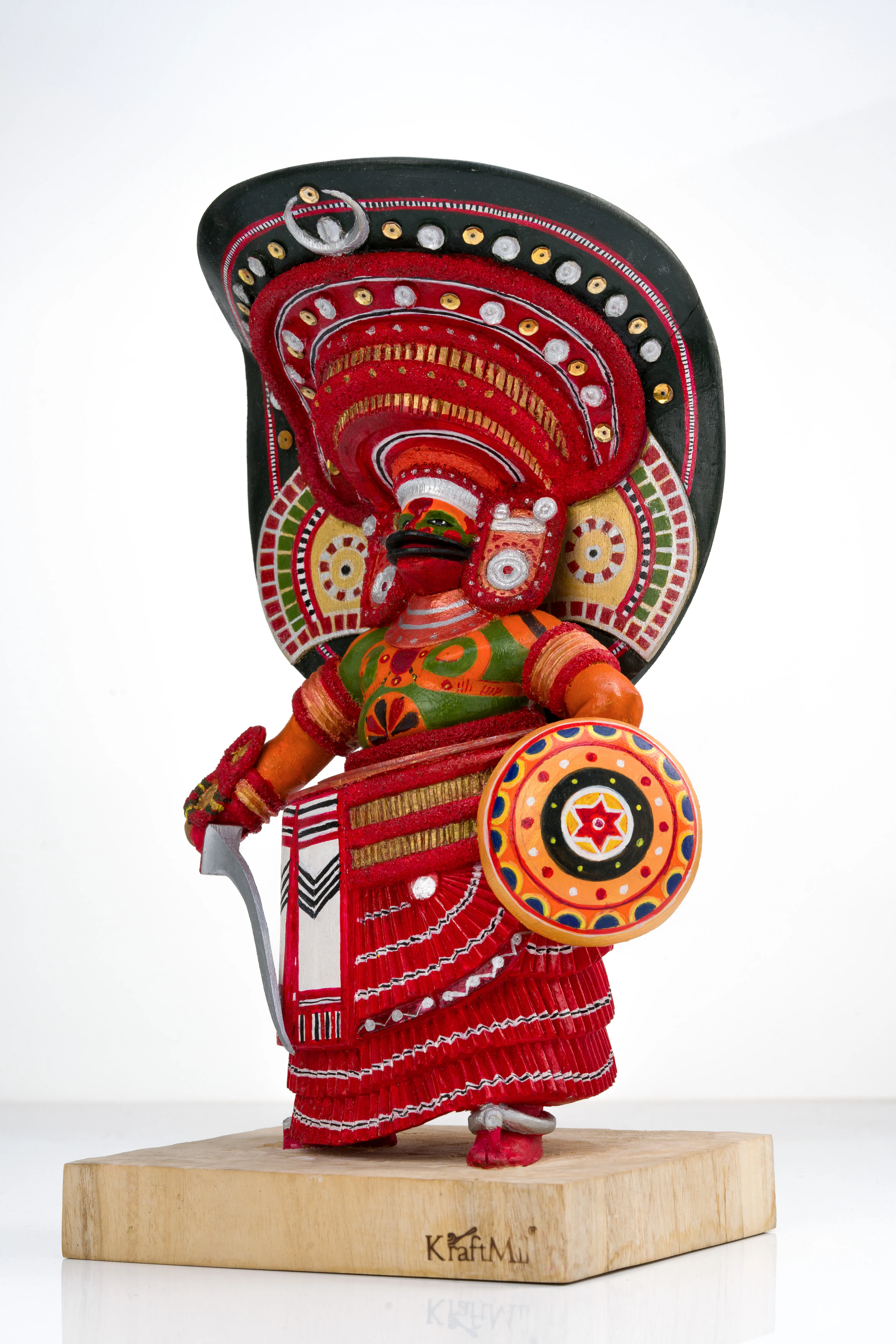 Theyyam Wooden Sculpture - View 2