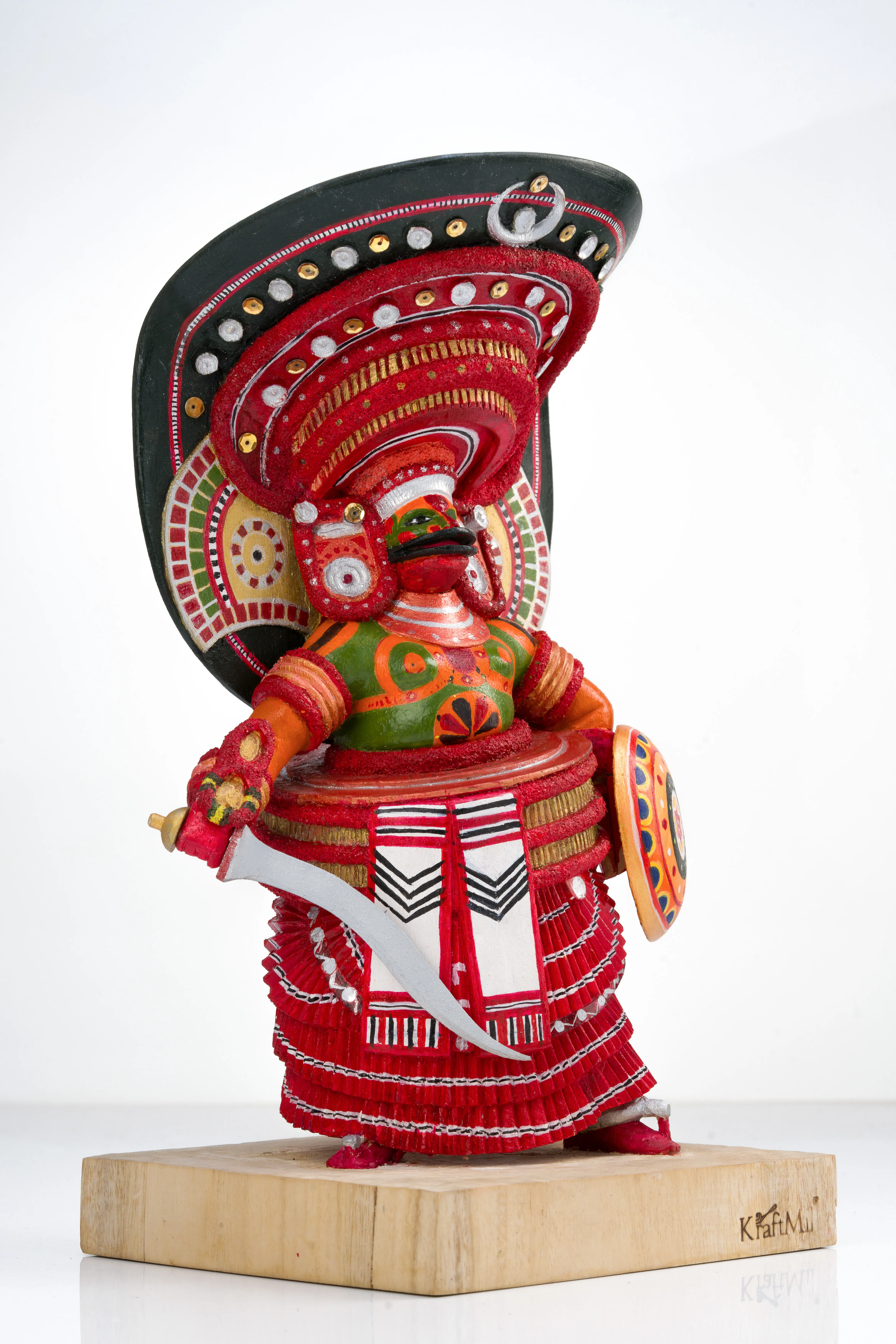 Theyyam Wooden Sculpture - View 3