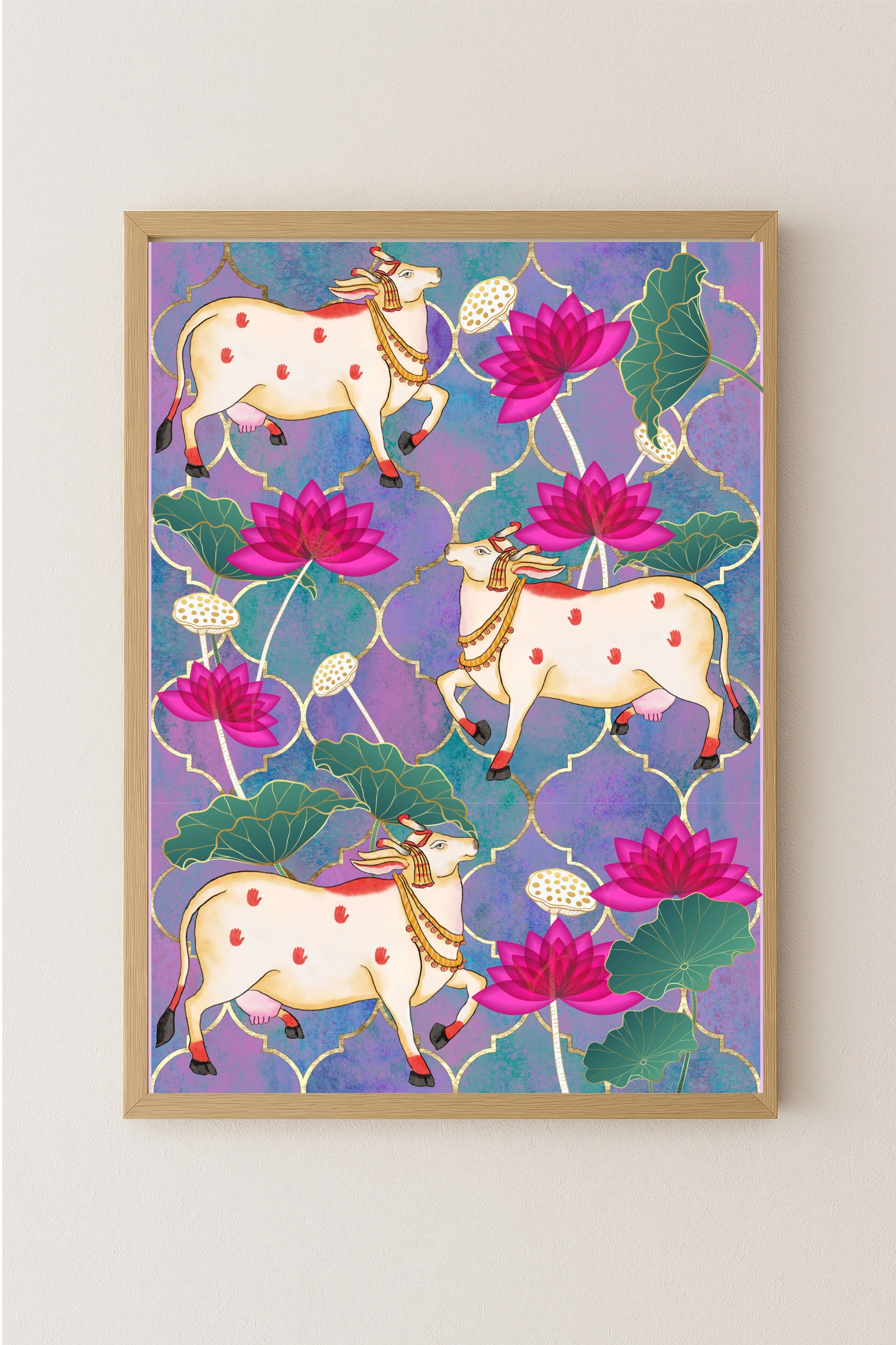 PIchwai Cows and Lotus - View 2